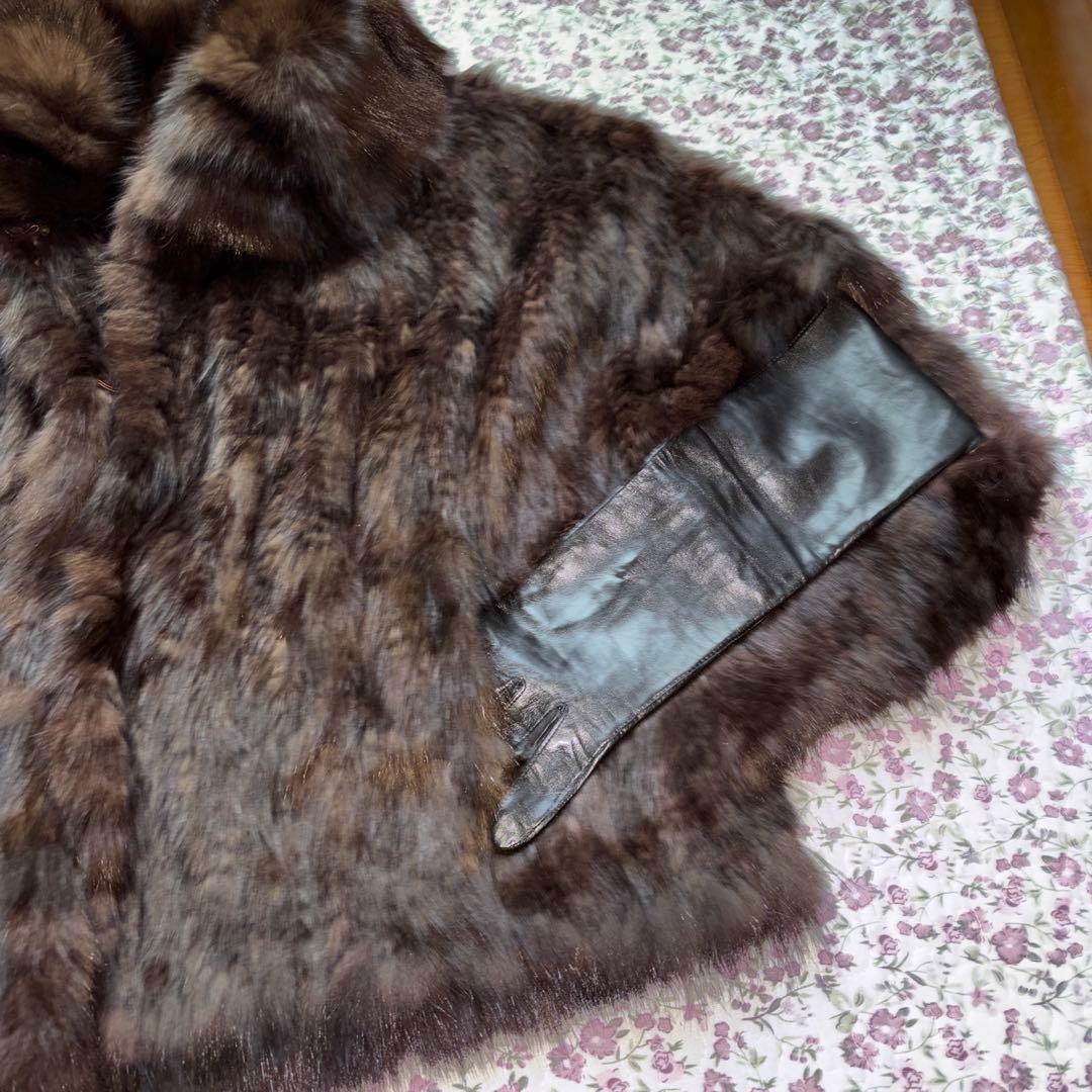 セーブルヤーンポンチョ