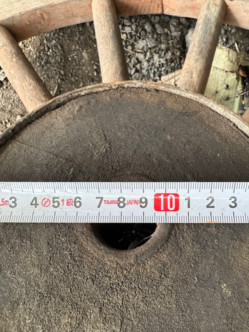 大八車　車輪　古民具　アンティーク　レトロ　ガーデニング