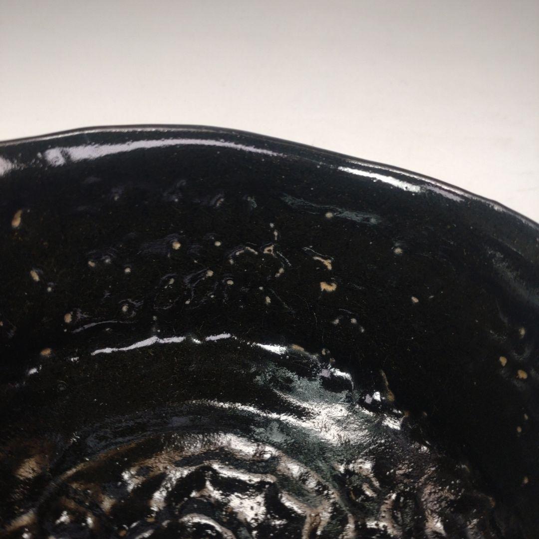 イ110 茶碗『加藤春鼎』『黒引出し茶碗　共箱』抹茶碗　茶道具