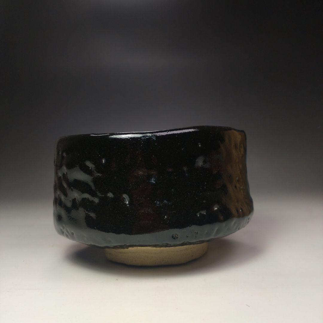 イ110 茶碗『加藤春鼎』『黒引出し茶碗　共箱』抹茶碗　茶道具