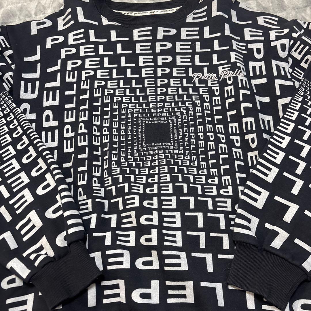Pelle Pelle ロゴスウェット ブラック　トレーナー