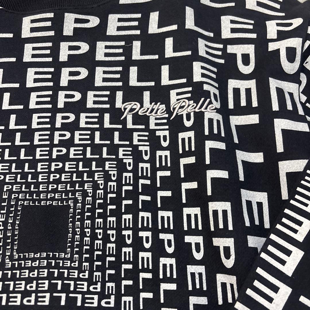 Pelle Pelle ロゴスウェット ブラック　トレーナー