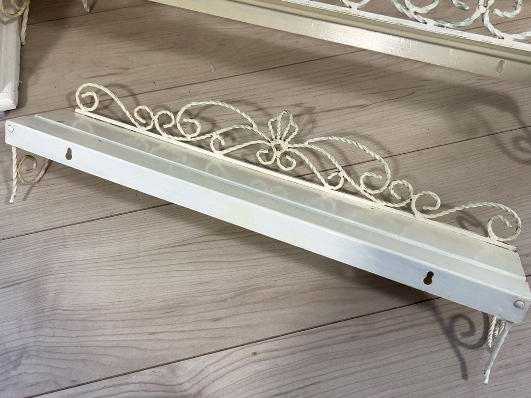 週末Sale＊アンティークフレンチシックなアイアンウォールシェルフ3個セット