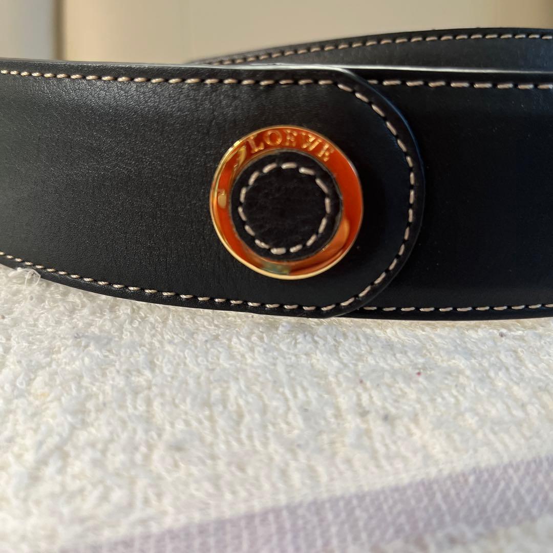 大幅お値下げです！ロエベ　 レディース 黒レザー ベルト