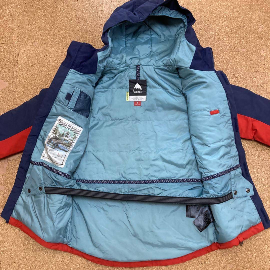 【美品】バートン BURTONキッズ上下 セット子供Sサイズ 120紺赤ベージュ