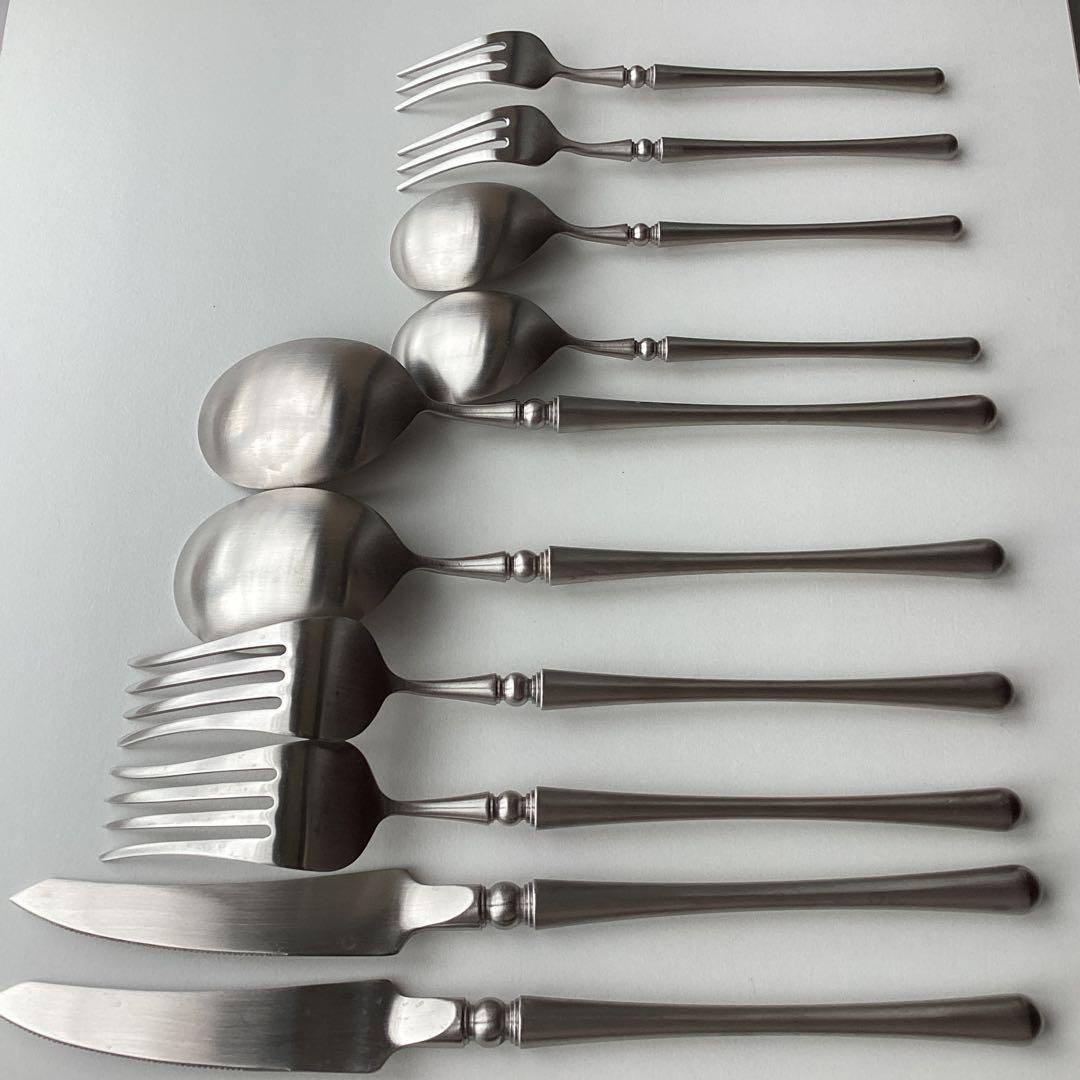 未使用 シルバー カトラリー ディナー & デザート スプーン フォーク ナイフ