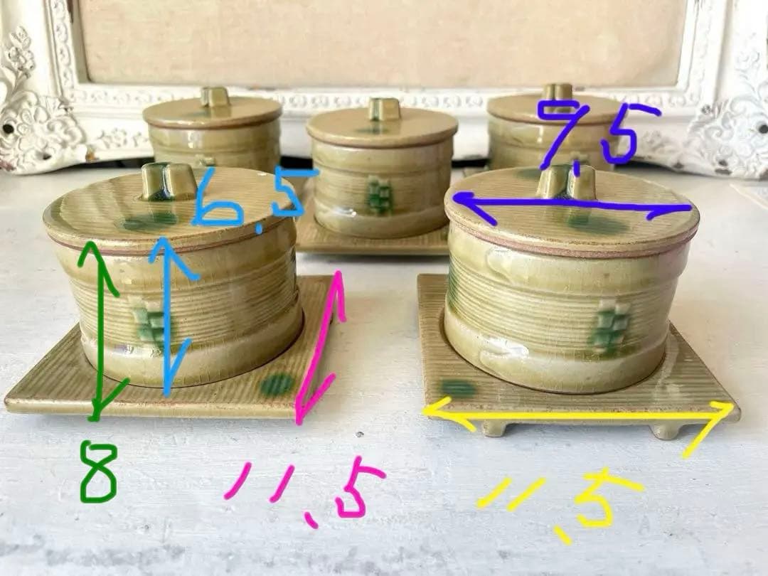 最終❗️ 陶器　わっぱ型　どんぶり鉢　ちらし寿司　どんぶり　茶碗蒸し　蓋付き小鉢