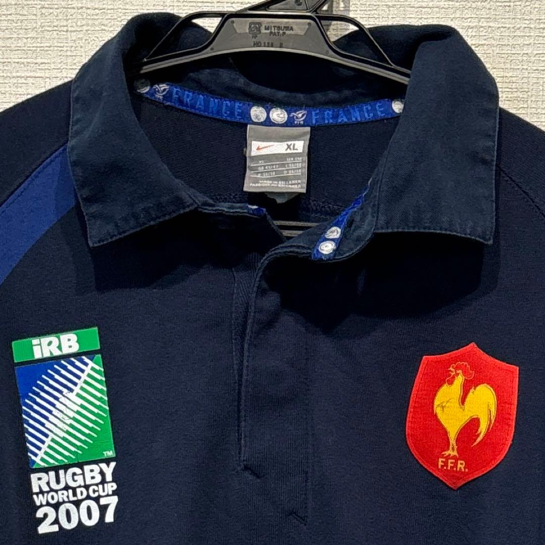 NIKE ナイキ ラグビー フランス代表 ユニフォーム ラガーシャツ XLサイズ