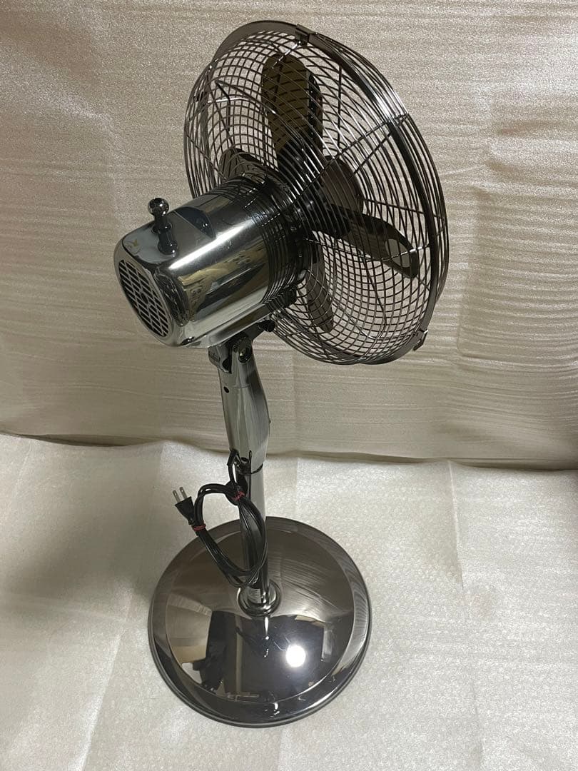 山善 メタル 扇風機 リビングファン ガンメタリック レトロ アンティーク 美品