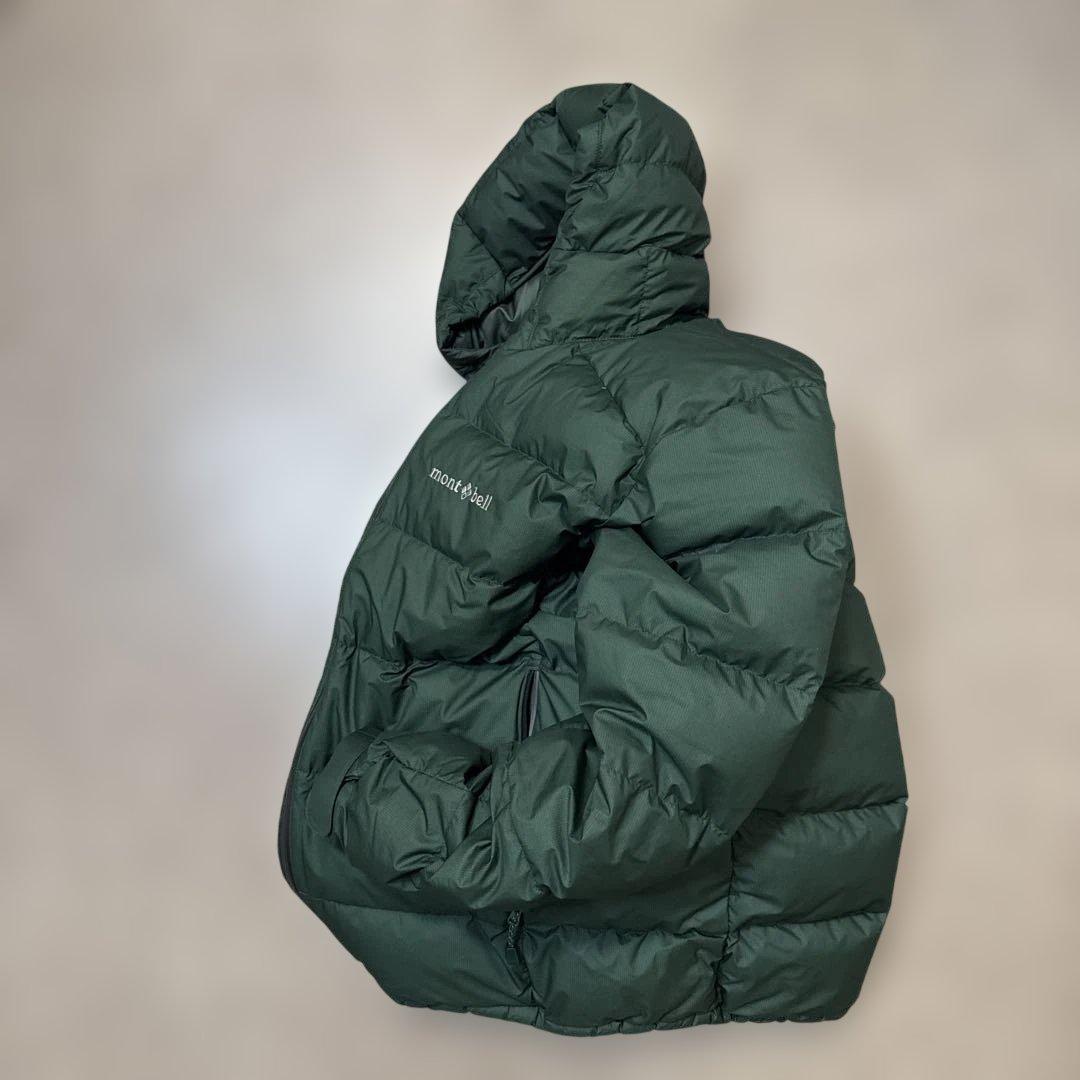 montbell フード付きダウンジャケット ダークグリーン　M
