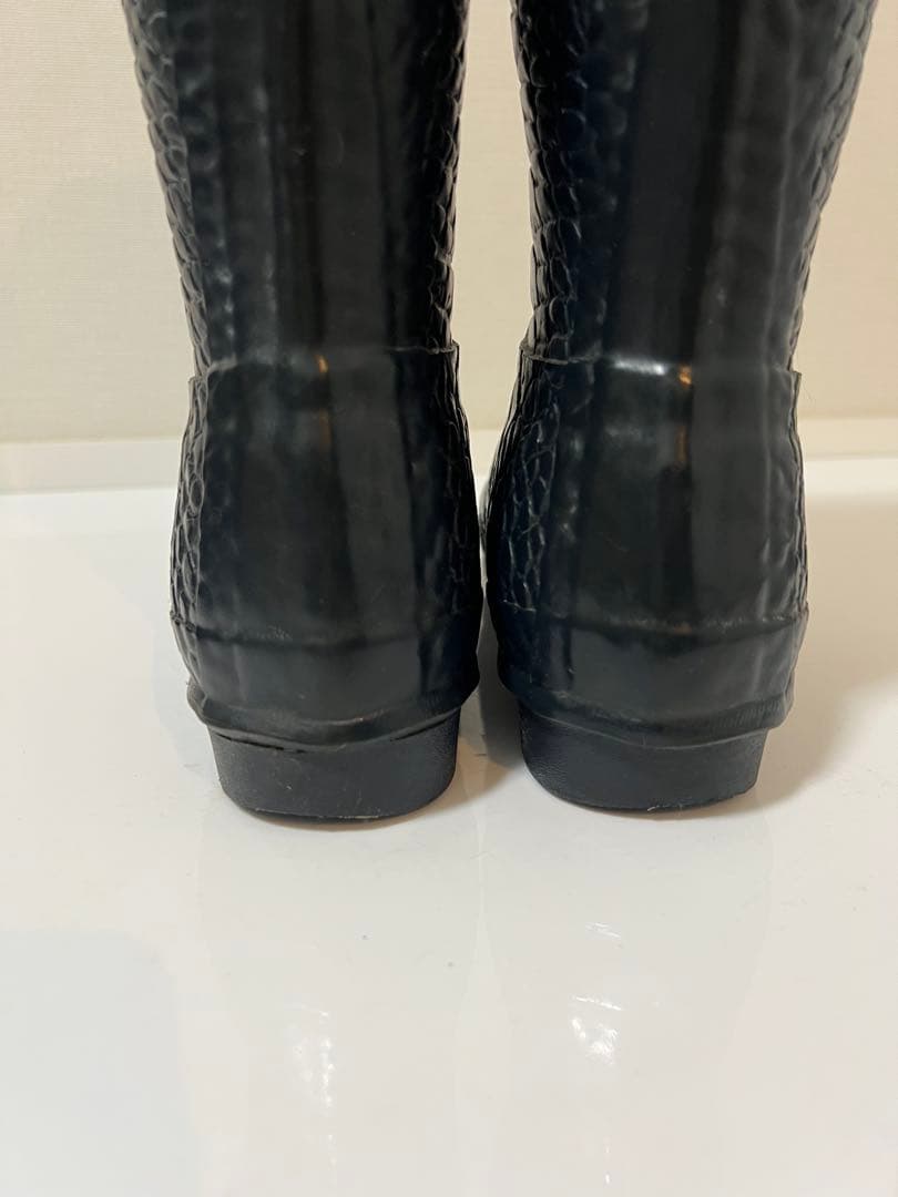 【再値下げ】ネイビー美品/ハンター & ジミーチュウレインブーツ