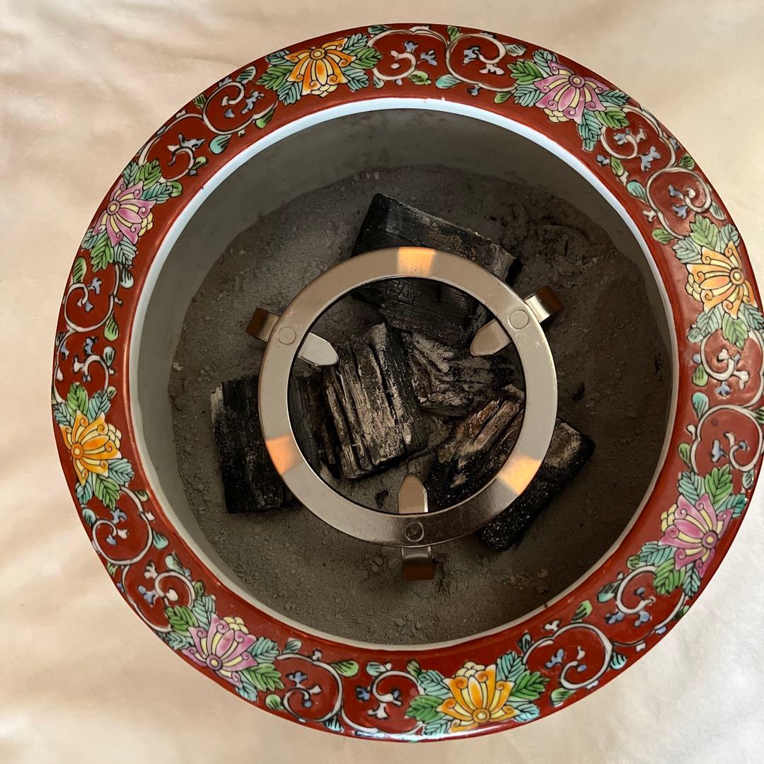 火鉢 五徳 灰有り 網付き