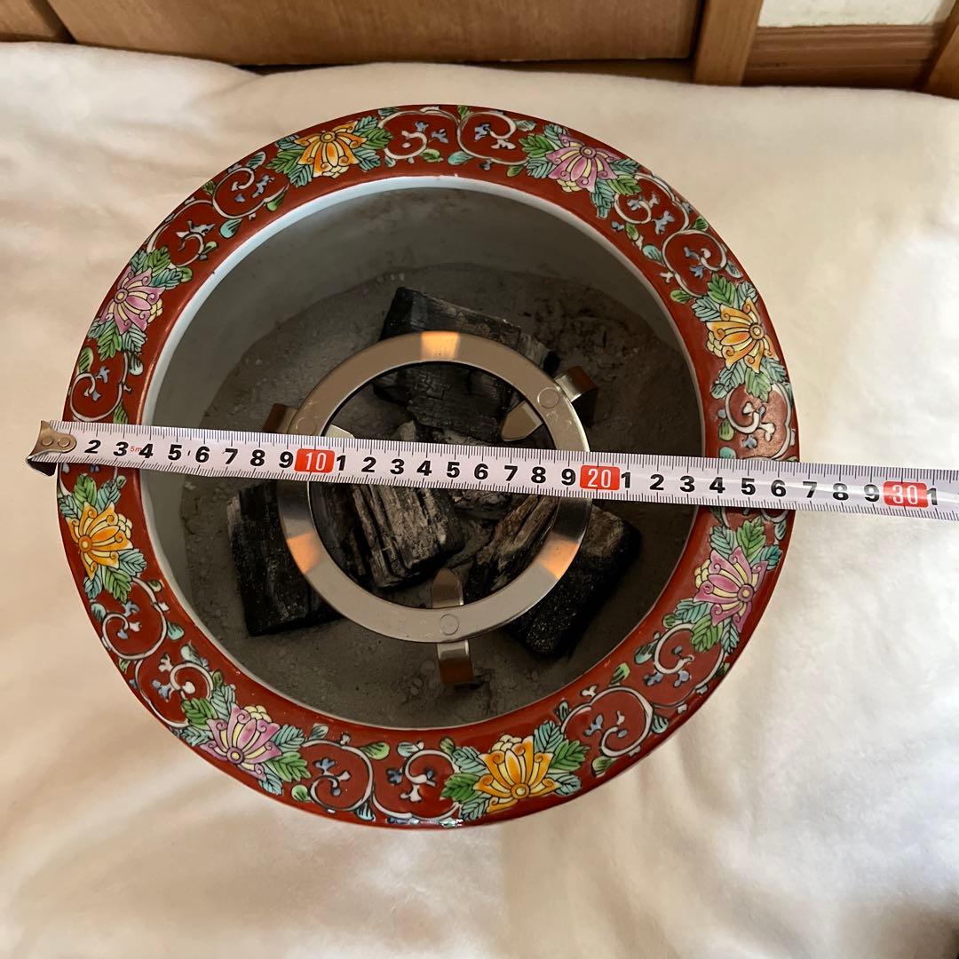 火鉢 五徳 灰有り 網付き