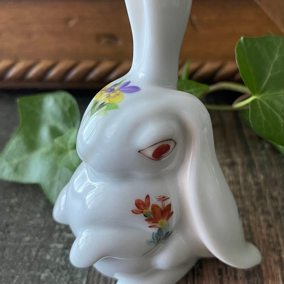 HEREND ヘレンド　フィギュリン　花柄　うさぎ