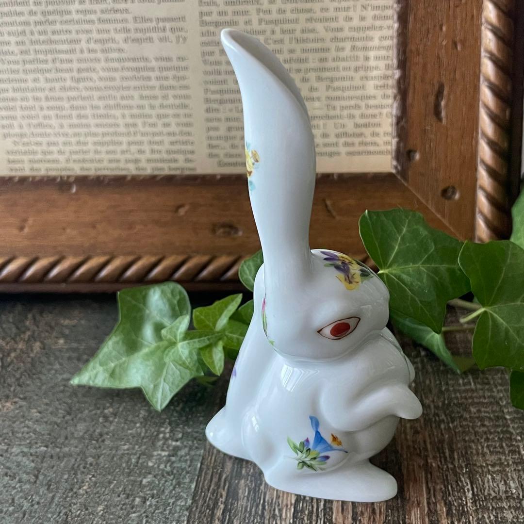 HEREND ヘレンド　フィギュリン　花柄　うさぎ