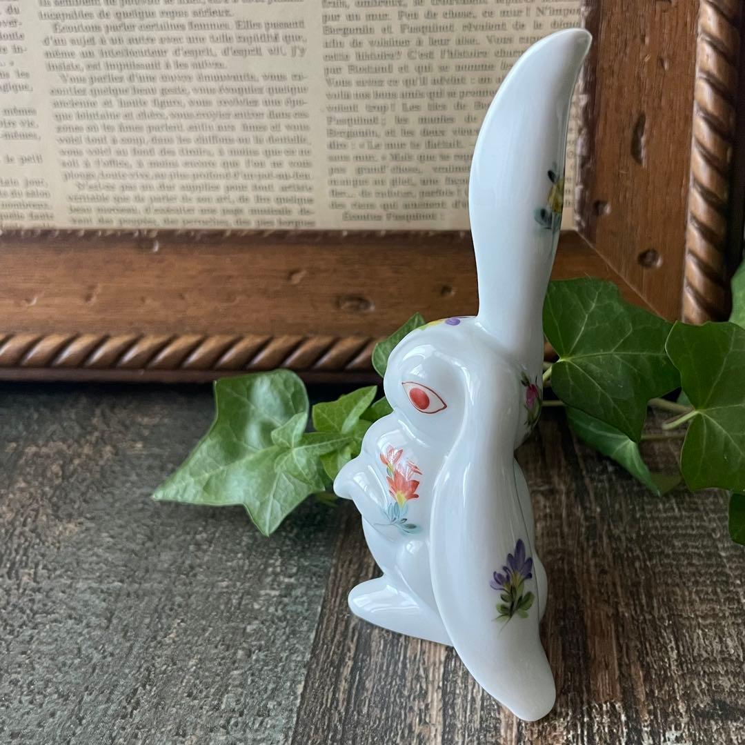 HEREND ヘレンド　フィギュリン　花柄　うさぎ