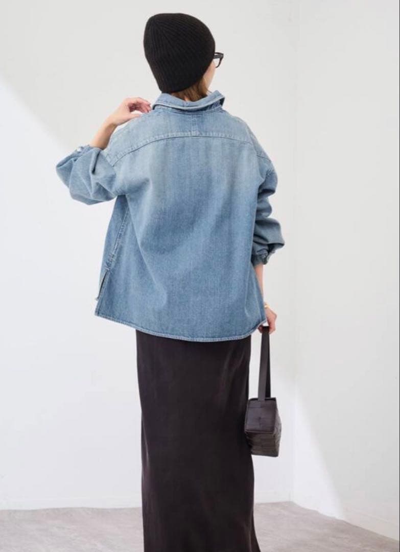 ライトブルー 長袖プルオーバーシャツ