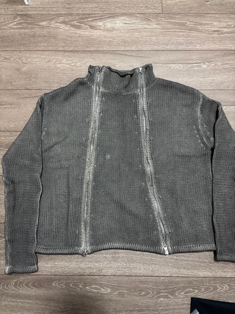 トップス k-two studios Dyed Zip Knit Charcoal