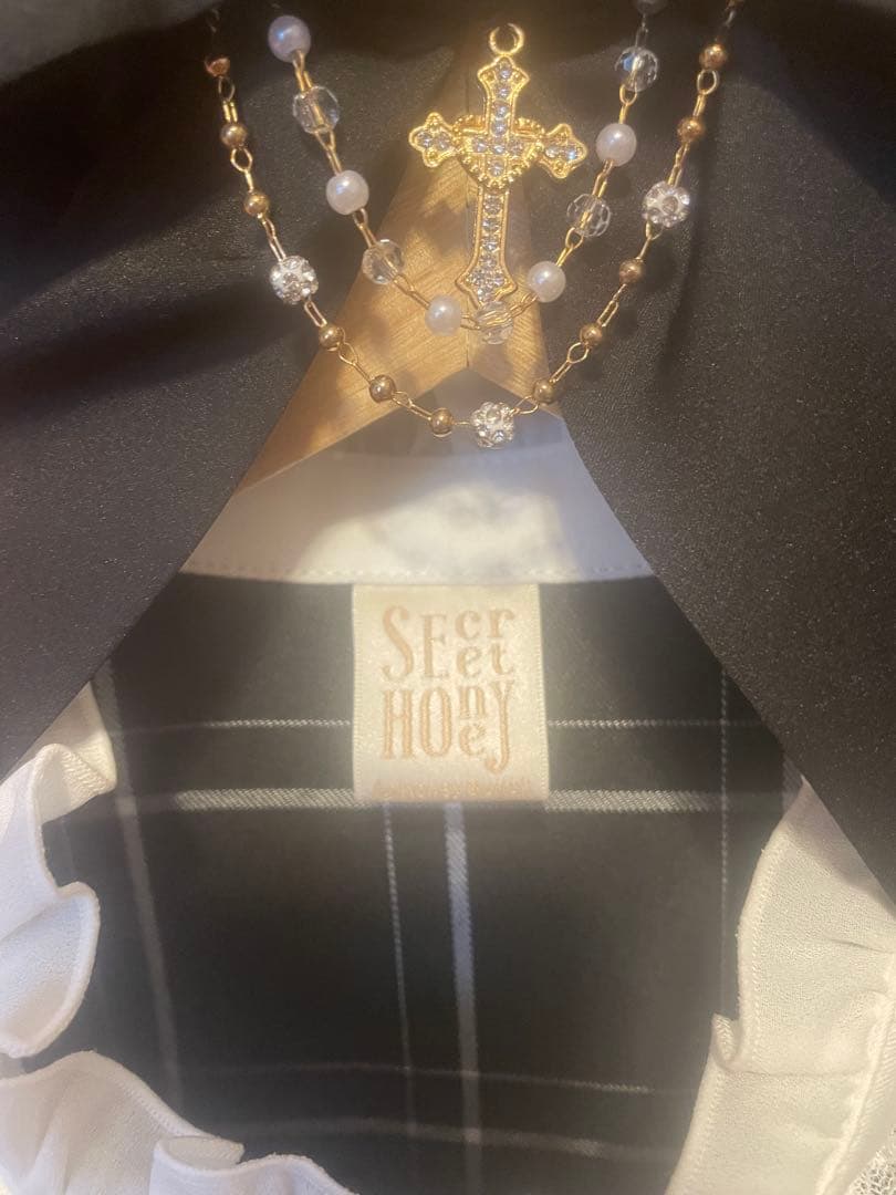 Secret Honey シーハニ リボンフリルセットアップ チェッククロ