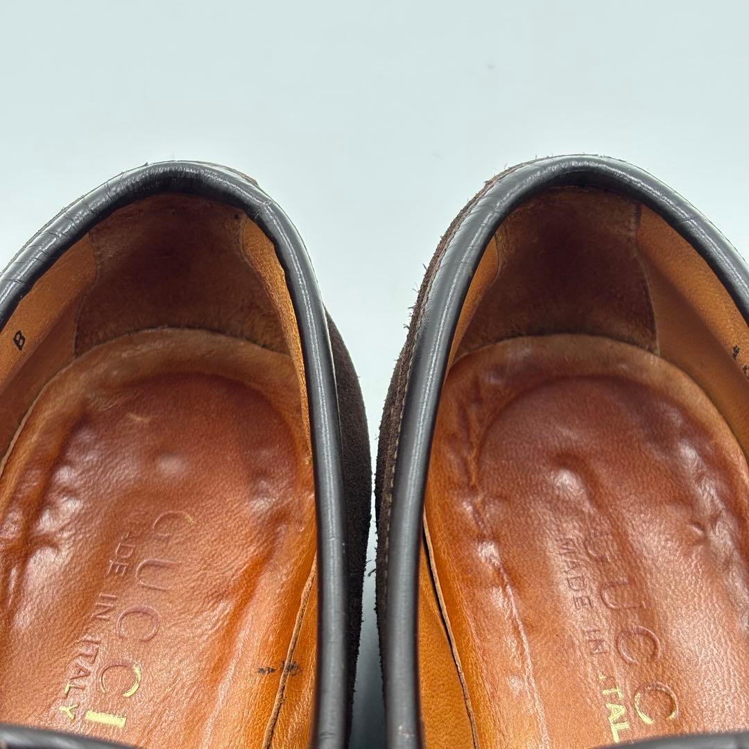 GUCCI グッチ ホースビット スエード ローファー 約23㎝ ブラウン