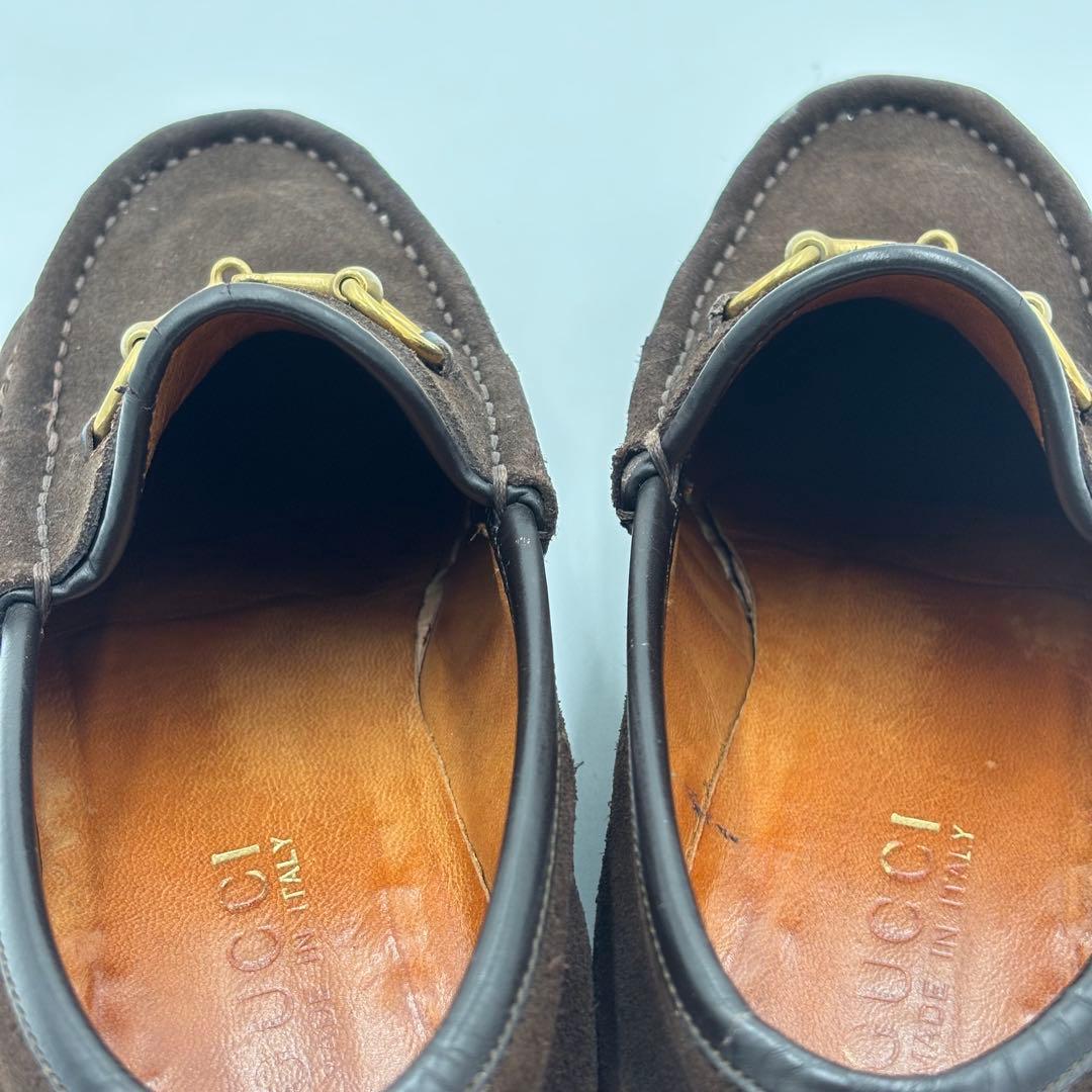 GUCCI グッチ ホースビット スエード ローファー 約23㎝ ブラウン
