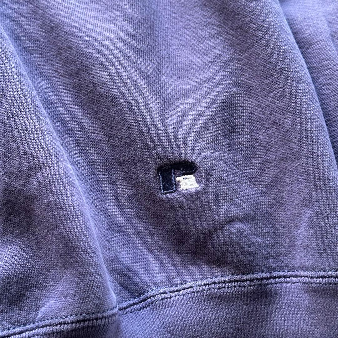 肯*ズ様 【90s】茄子紺 RUSSELL HIGHCOTTON USA製 無地