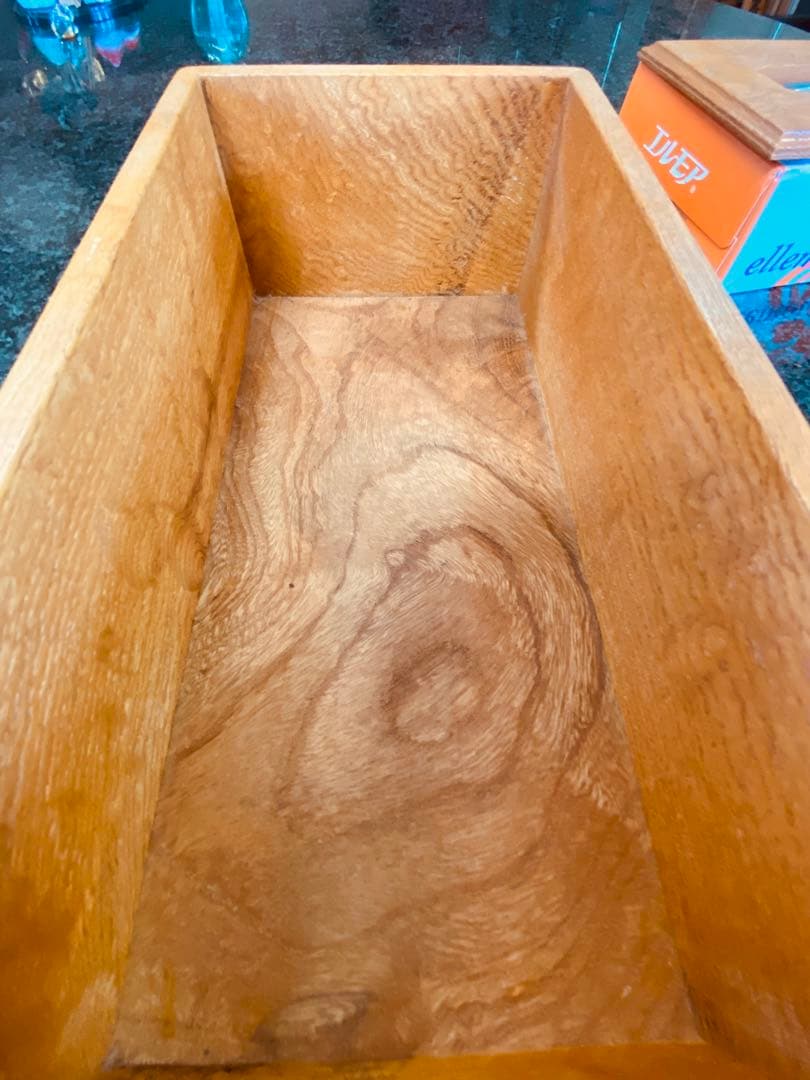 銘木ケヤキ玉杢のテッシュボックス