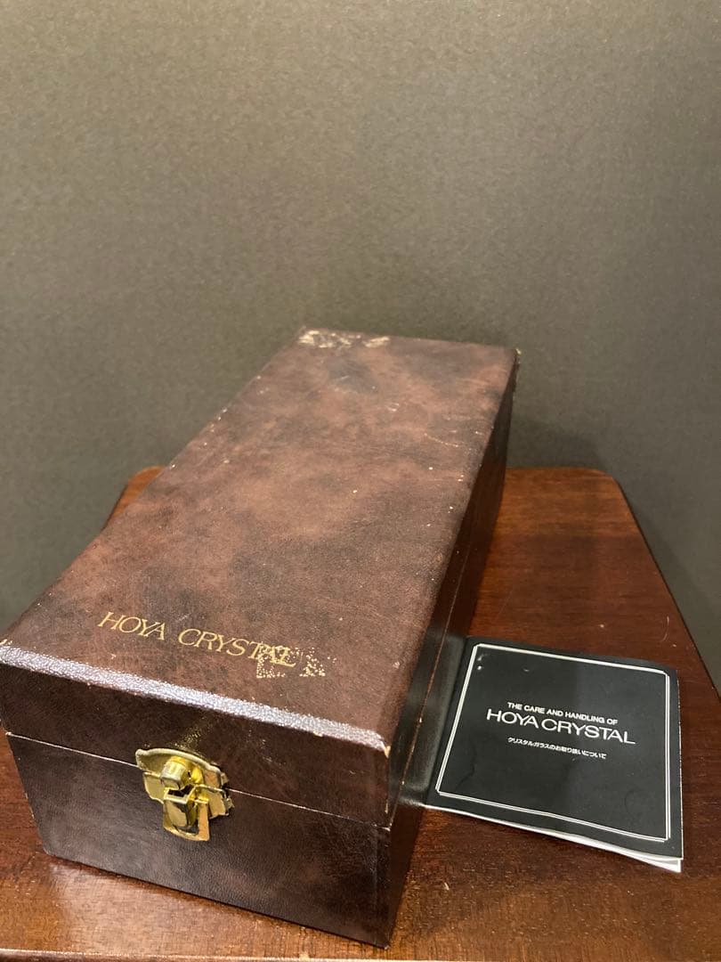 HOYA 美品　クリスタルガラス　箱入り　花器　花瓶　フラワー