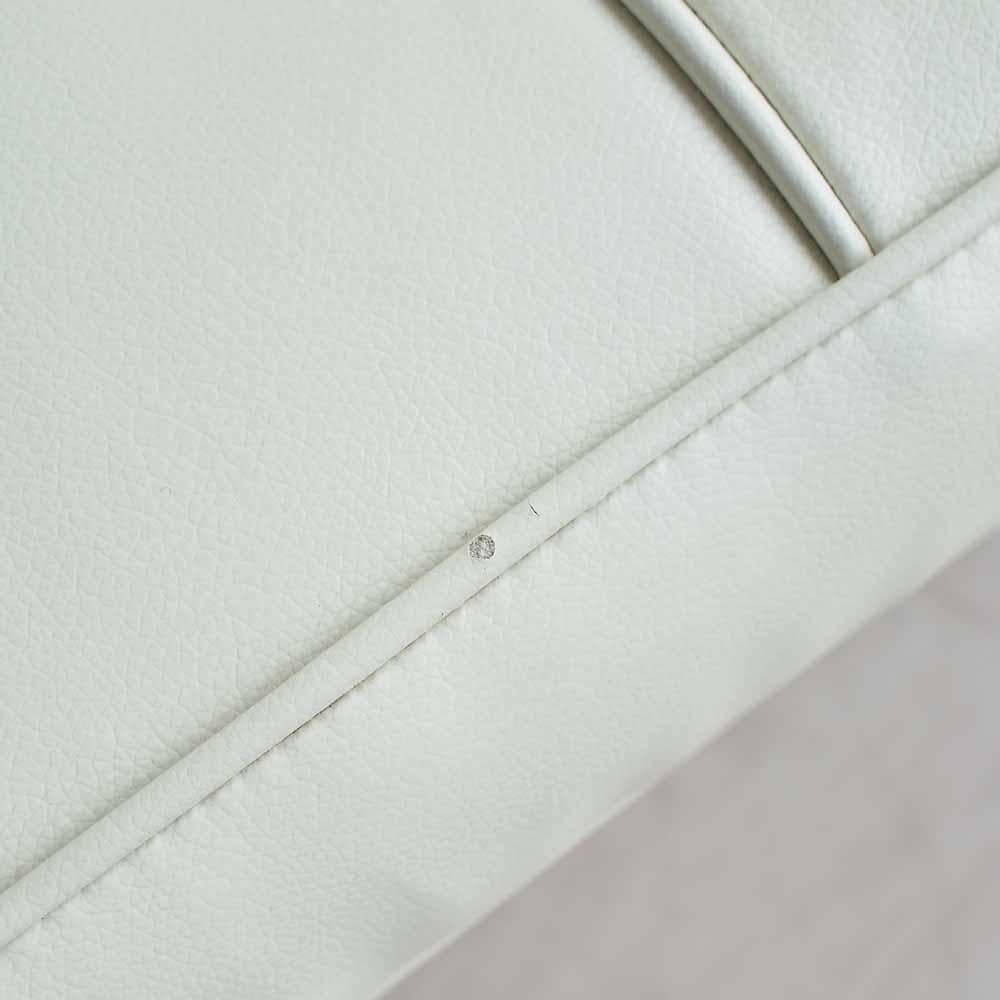 バルセロナチェア 2人掛け 合皮 白/ホワイト リプロダクト ZR24262