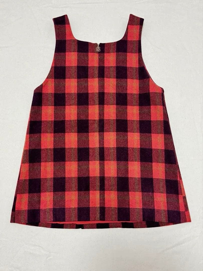 tnewties☆ダブルブレストチェック柄ウールワンピース♪