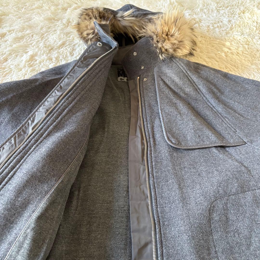 良品✨スポーツマックスコード　ケープコート　3way ファー　オーバーサイズ　L