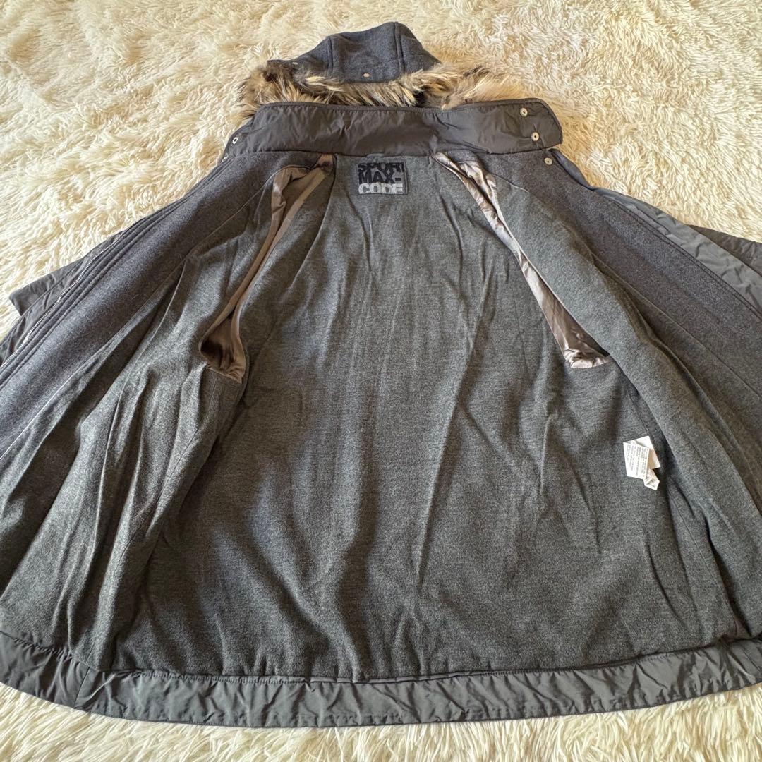良品✨スポーツマックスコード　ケープコート　3way ファー　オーバーサイズ　L
