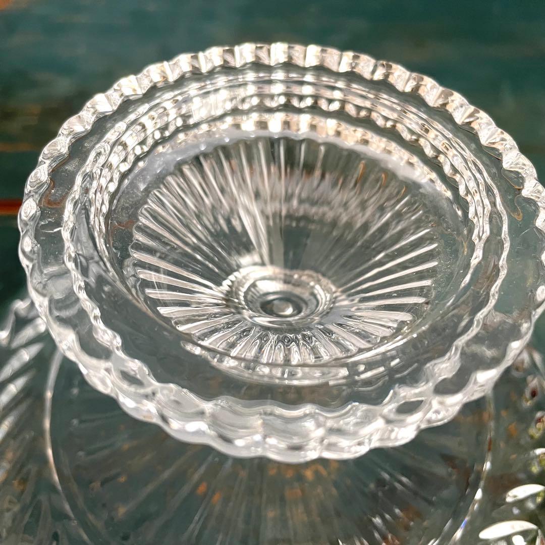 アンティーク/フランス製/ガラス/コンポート
