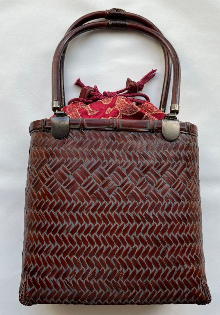 【竹籠バッグ２点セット】未使用　かごバッグ 浴衣 着物 竹細工 和装小物