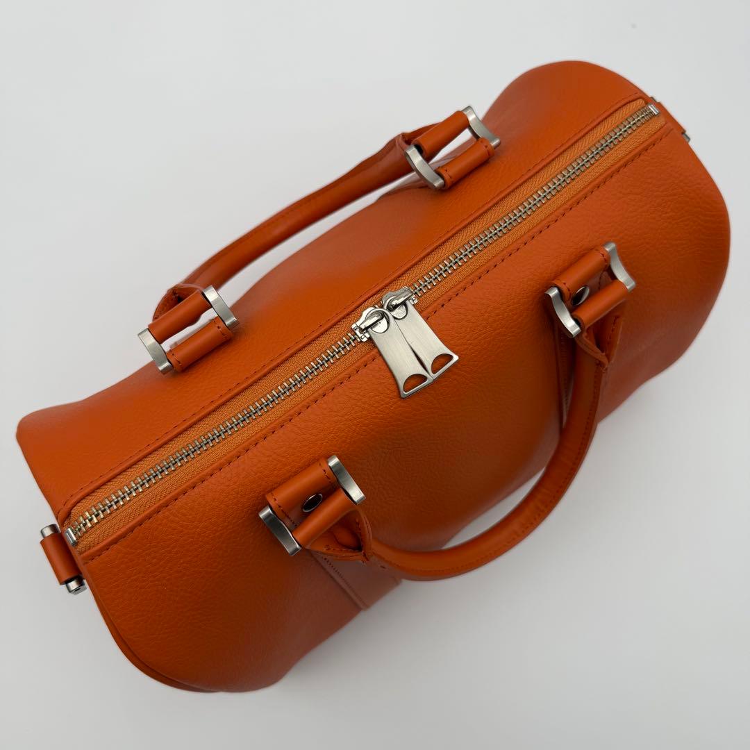 【極美品】MB エムビー ハイエンドレザー ショルダーバッグ オレンジ