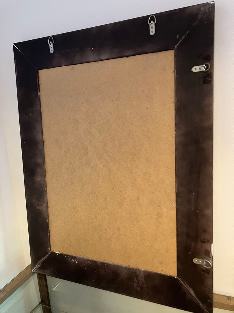 木製フレーム　大型　鏡　ミラー