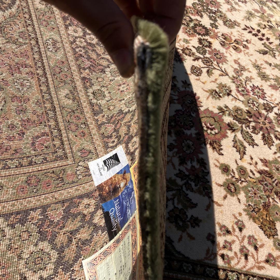 北欧レトロ ナイン ベルギー製 花柄ウールカーペット ペルシャ絨毯 大型絨毯