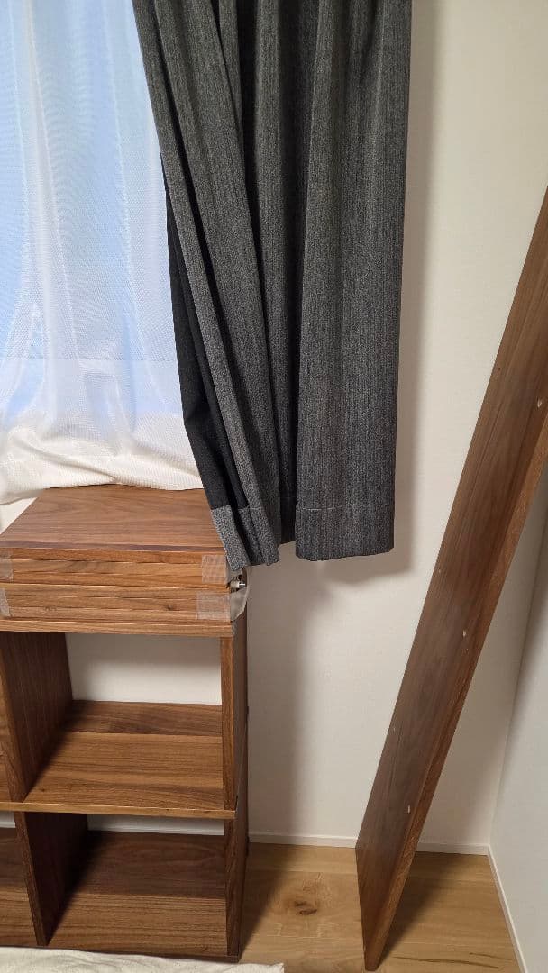 たた 無印良品 スタッキングシェルフセット・５段×３列・ウォールナット材