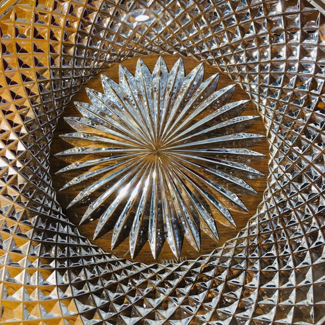 【廃盤】英国製　STUART スチュワートクリスタル　センターピース　大皿