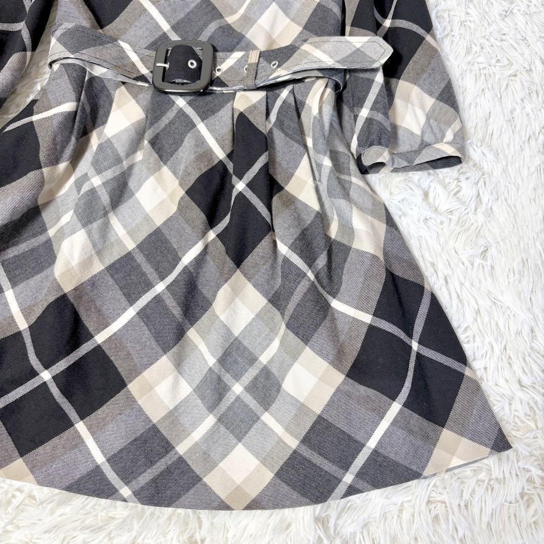 バーバリーブルーレーベル ノバチェック ワンピース ベルト ホースロゴ刺繍