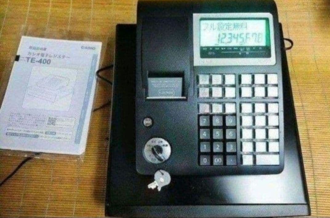 カシオレジスター　TE-400　フル設定無料　PC連携売上管理　120219