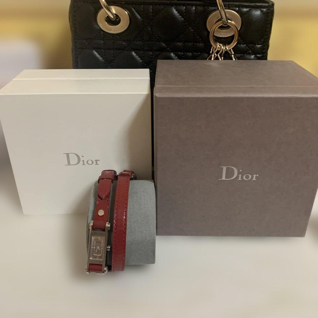 ★稼働品★Christian Dior ロングベルトレディース腕時計