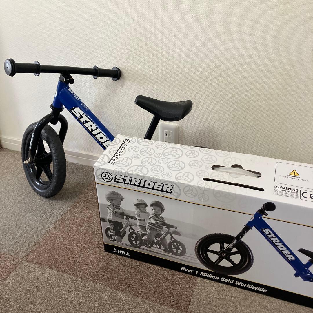 STRIDER クラシック バランスバイク 青 12インチ（キャリーバッグ付き）