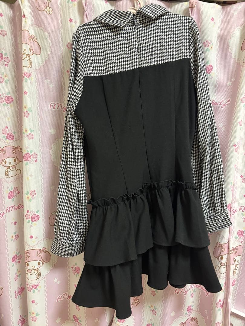 エブリン evelyn ティアードミニワンピース op 長袖 ブラック