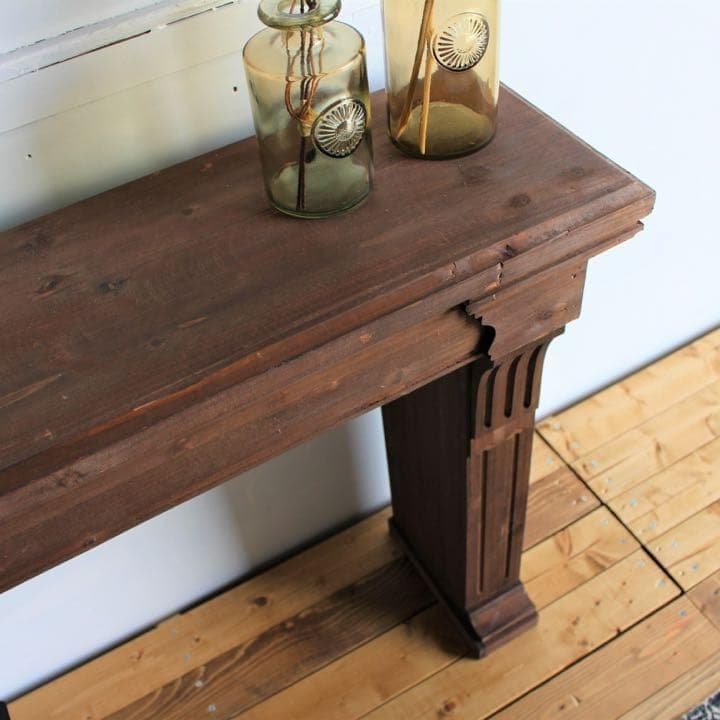 マントルピース ファイヤープレイス 暖炉枠 木製 コンソールテーブル 飾り棚