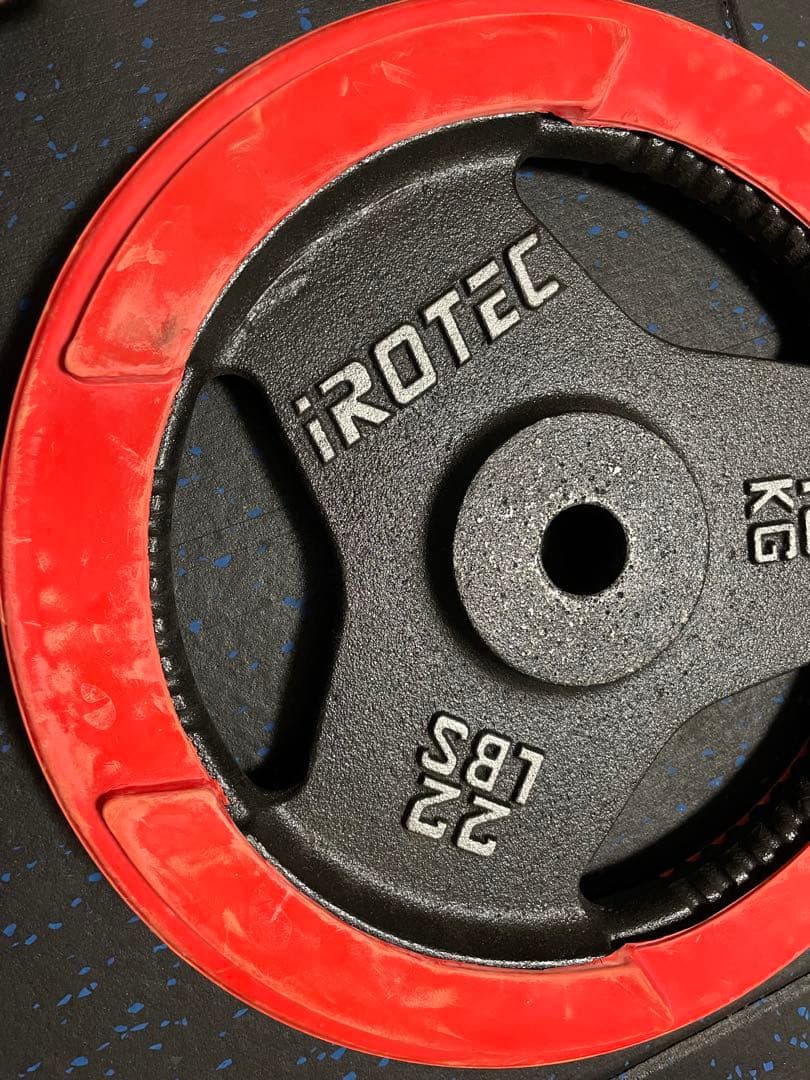 ラバープレート10KG【2枚】【穴径29mm】 /IROTEC（アイロテック）