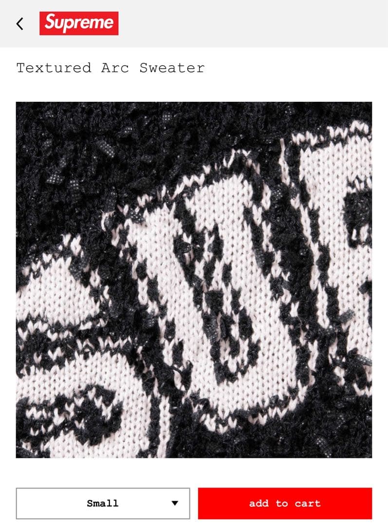 k*i様 Textured Arch Sweater Mサイズ　黒