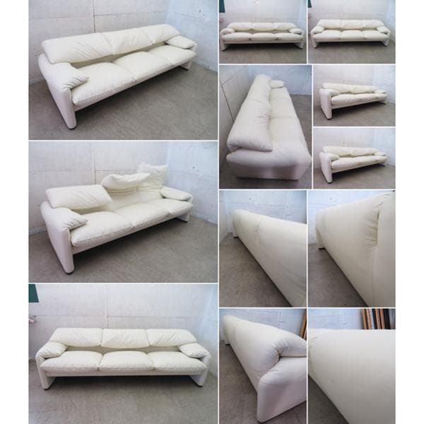展示品■カッシーナ■242万■総革■マラルンガ■3人掛けソファ■マジストレッティ