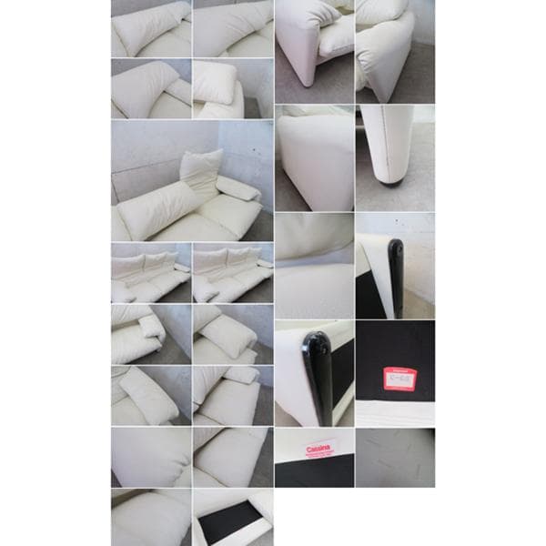 展示品■カッシーナ■242万■総革■マラルンガ■3人掛けソファ■マジストレッティ