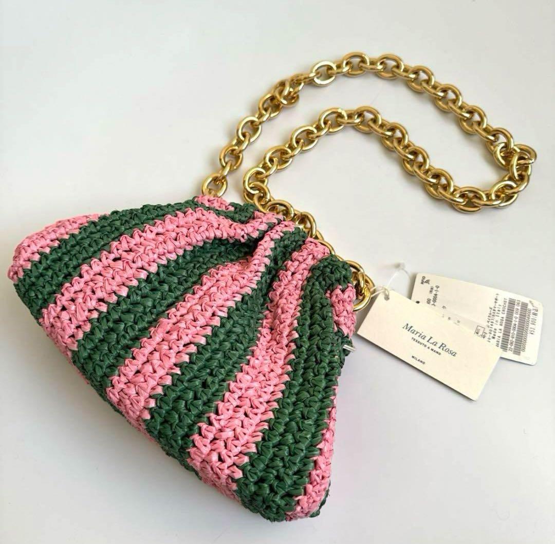 春夏コーデ♪マリア ラ ローザ2022ss新品かごバッグショルダー チェーン